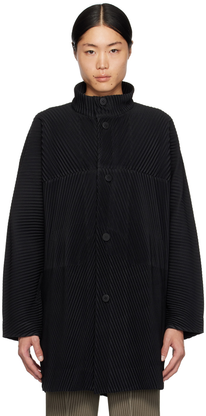 HOMME PLISSÉ ISSEY MIYAKE Black Monthly Color November Coat Homme 