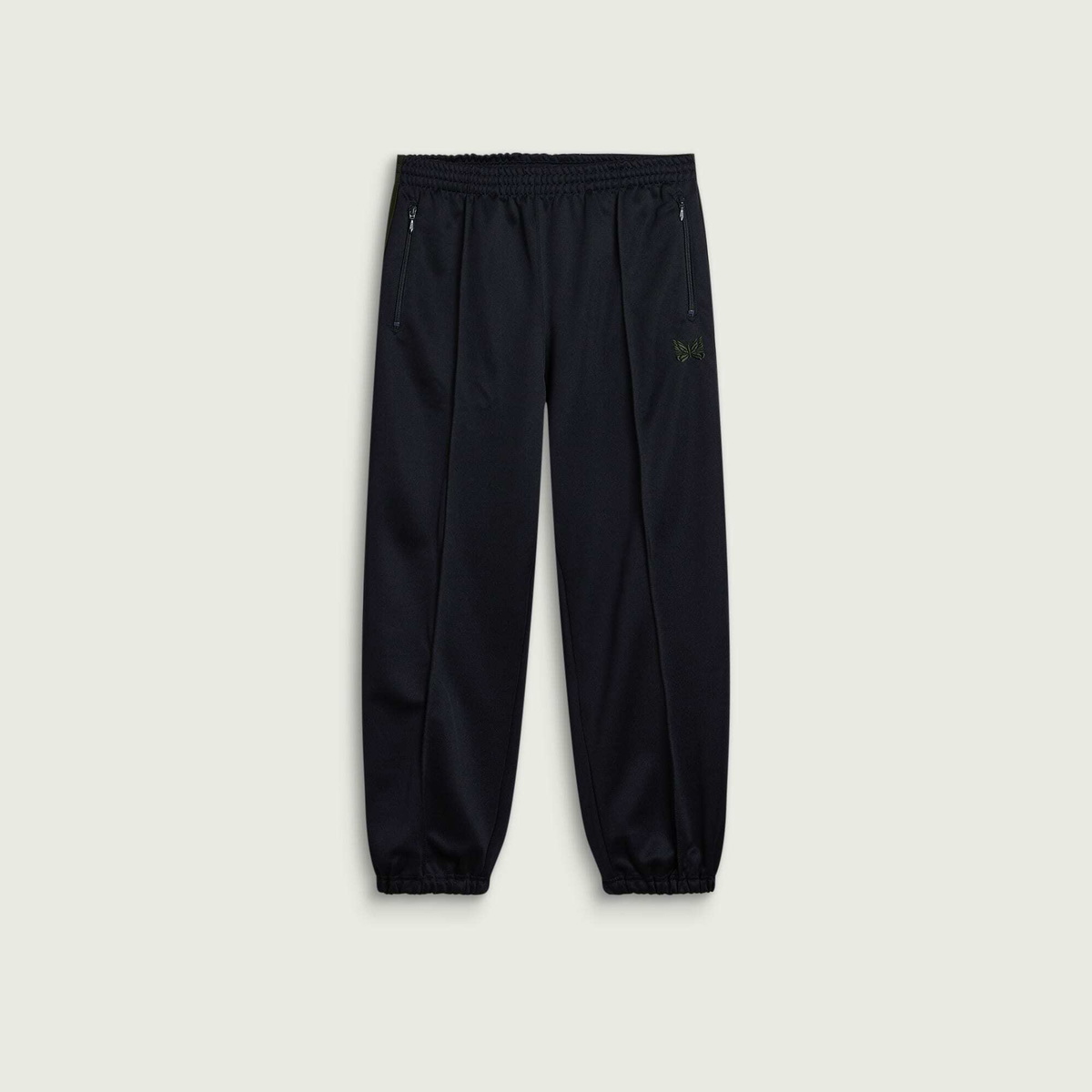 Needles Men's Poly Smooth Zipped Track Pants in Navy