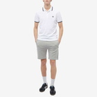 Fred Perry Men's Contrast Taped Short in Limestone