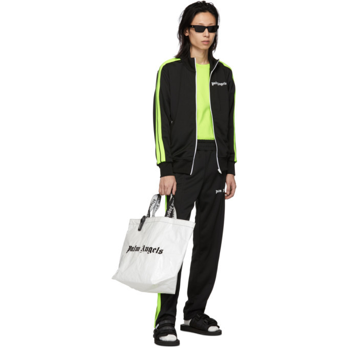 Palm Angels Black and Yellow Logo Track Pants Palm Angels