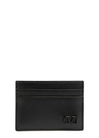 Valentino VLogo Leather Card Holder - Black - One Size
