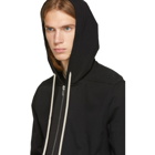 Rick Owens Black Zip Front Hoodie