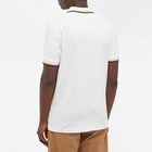 Fred Perry Authentic Men's Slim Fit Twin Tipped Polo Shirt in Snow White/Gold