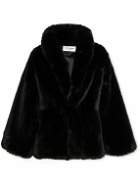 SAINT LAURENT - Faux Fur Coat - Black