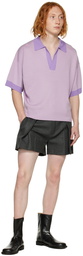 King & Tuckfield Purple Oversized SL Polo