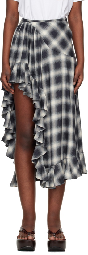 Photo: Collina Strada Black & White Lightweight Flannel Florist Midi Skirt