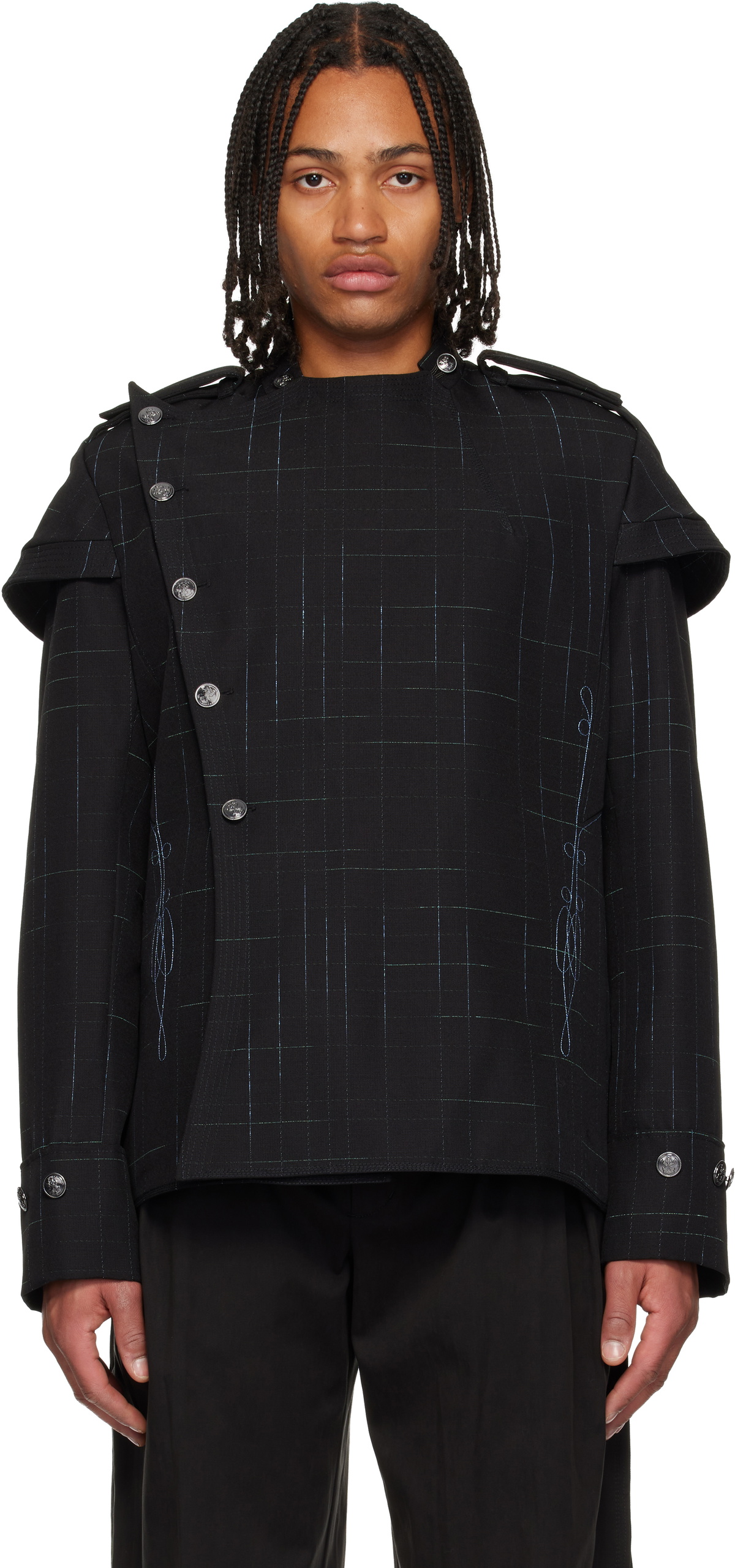 Kiko Kostadinov Black McNamara Uniform Coat Kiko Kostadinov