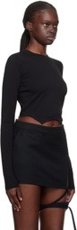 SRVC Black Overturned Long Sleeve T-Shirt