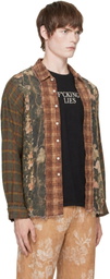R13 Brown Drop Neck Shirt