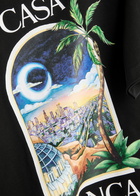 Casablanca LA Night Logo Cotton T-shirt Black