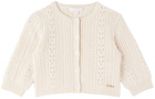 Chloé Baby Off-White Crewneck Cardigan