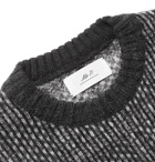 Mr P. - Checked Knitted Sweater - Gray