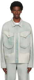 Objects IV Life Green Paneled Denim Jacket