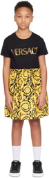 Versace Kids Black Barocco Dress