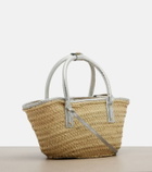 Jacquemus Soli Small croc-effect raffia basket bag