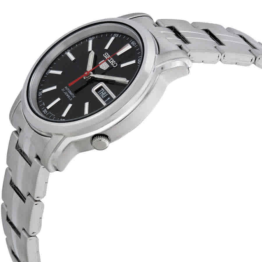 Seiko Series 5 Automatic Black Dial Stainless Steel Watch SNKL83