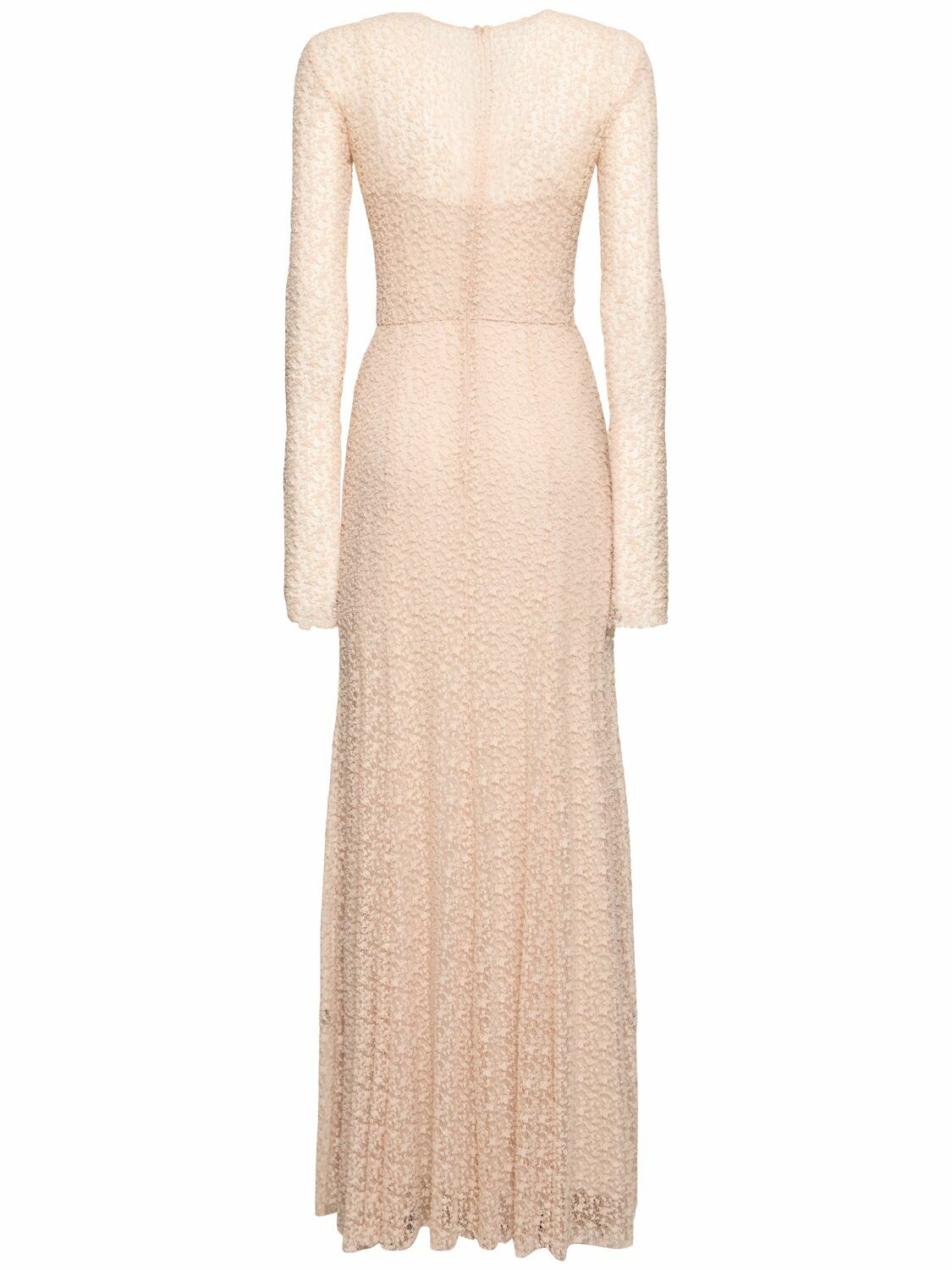PHILOSOPHY DI LORENZO SERAFINI Draped Cotton Blend Lace Long Dress Philosophy di Lorenzo Serafini PHILOSOPHY DI LORENZO SERAFINI Draped Cotton Blend Lace Long Dress Philosophy di Lorenzo Serafini