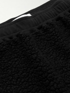 Stone Island - Tapered Shell-Trimmed Wool-Blend Fleece Sweatpants - Black