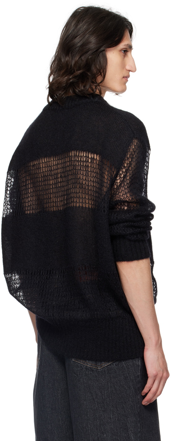 VAQUERA Black Semi-Sheer Sweater