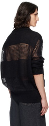 VAQUERA Black Semi-Sheer Sweater