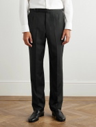 Dunhill - Prince of Wales Check Straight-Leg Wool Trousers - Green