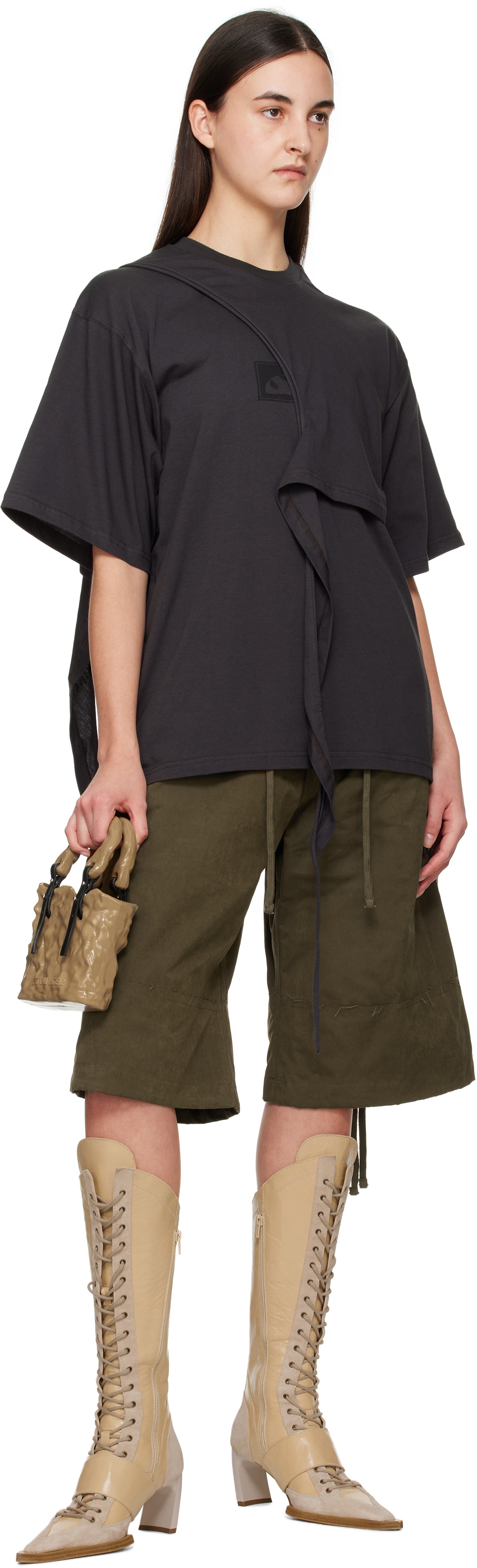 Ottolinger Khaki Baggy Cargo Shorts