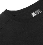 Z Zegna - TECHMERINO Wool and Silk-Blend T-Shirt - Black