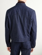 RRL - Western Striped Cotton-Jacquard Broken-Twill Overshirt - Blue
