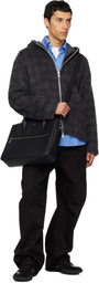 BOSS Black Logo Leather Document Briefcase