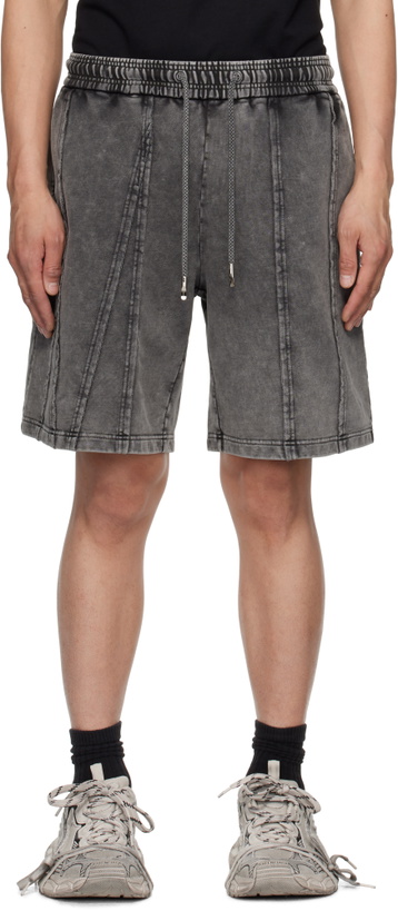 Photo: Feng Chen Wang Gray Tie Dyed Shorts