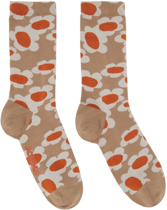 Photo: Jacquemus Brown 'Les Chaussettes Stampa' Socks