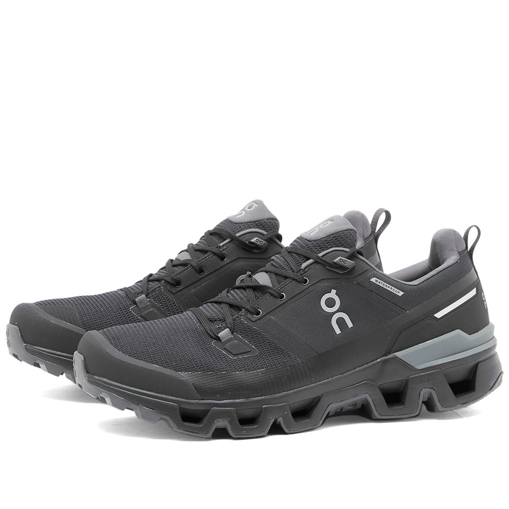 ON Men's Running Cloudwander Waterproof Sneakers in Black/Eclipse