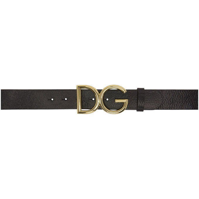 Photo: Dolce and Gabbana Black Wide DG Belt