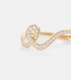 Sophie Bille Brahe - Ruban de Diamant 18kt yellow gold ring with diamonds