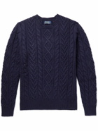 Polo Ralph Lauren - Cable-Knit Wool and Cashmere-Blend Sweater - Blue