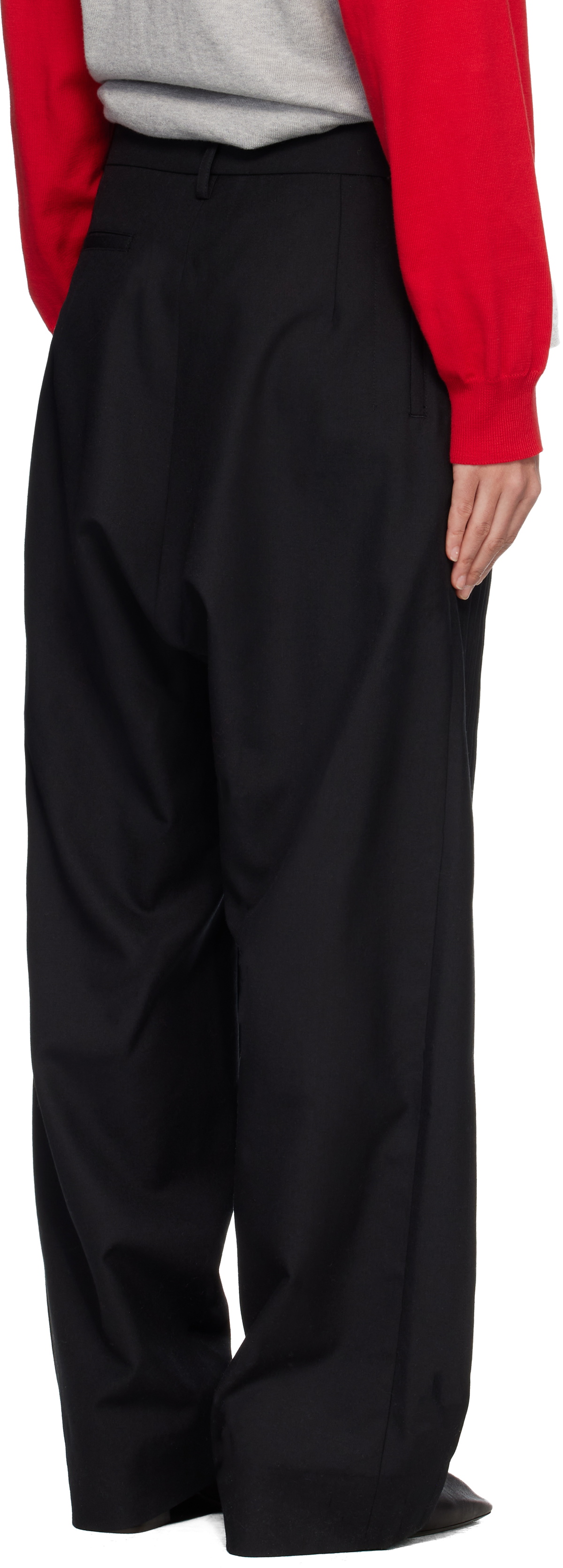 Stefan Cooke Black Pillar Trousers