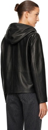 KHAITE Black Darlo Leather Jacket