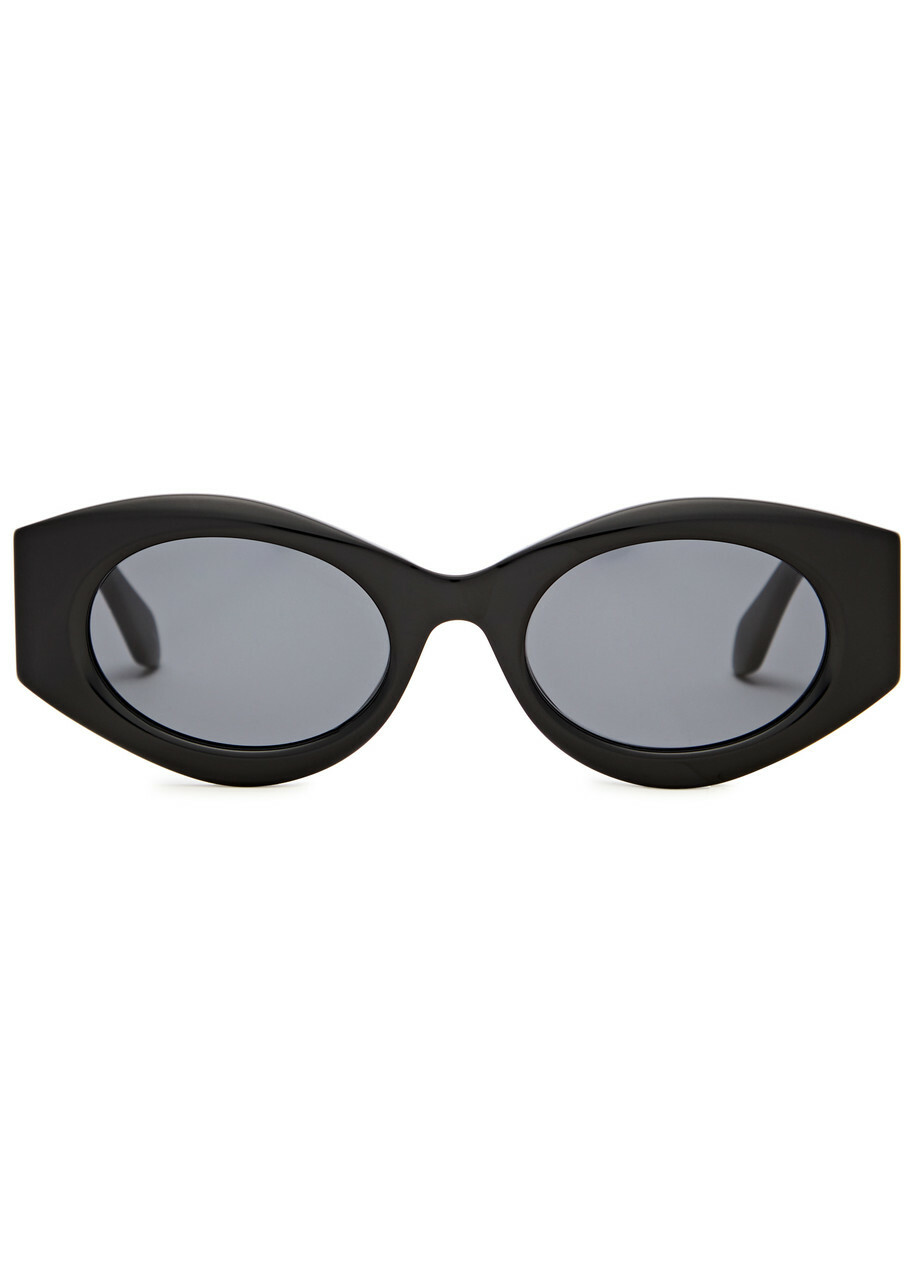 ★追跡&関税込【ALAIA】Rectangle Oval Sunglasses Oval sunglasses in black - Alaia | Mytheresa