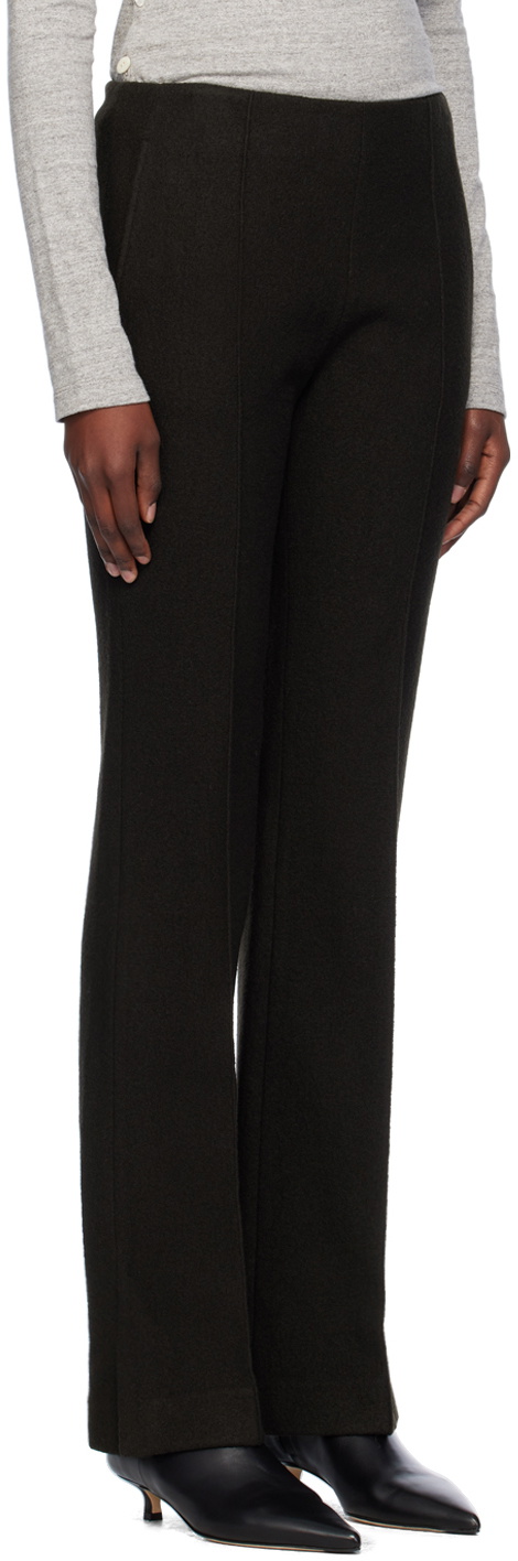 UMBER POSTPAST Brown Wool Felted Trousers