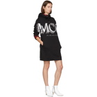 McQ Alexander McQueen Black Logo Oversized Hoodie Dress
