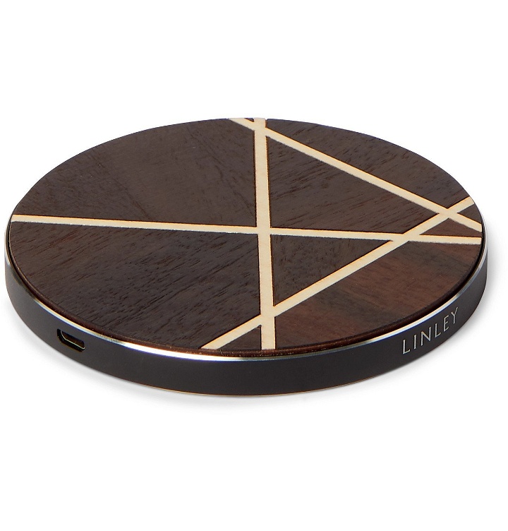 Photo: Linley - Macassar and Sycamore Wireless Charger - Brown