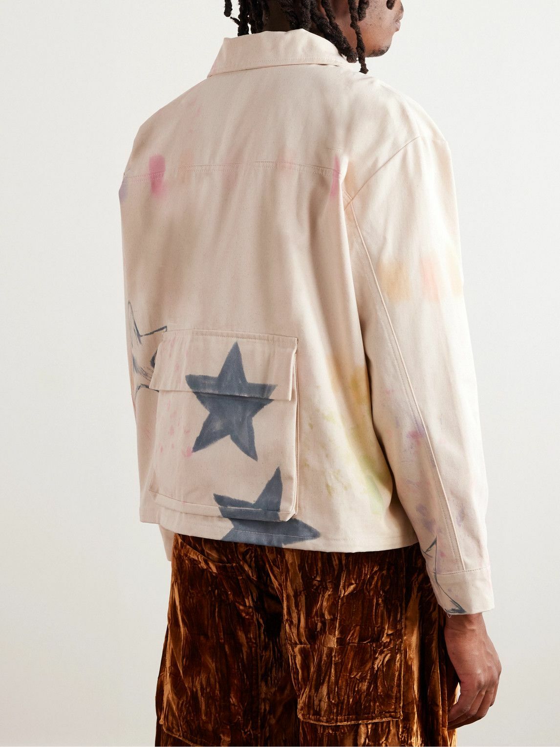 Collina Strada - Mechanic Printed Denim Jacket - White