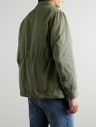 Belstaff - Logo-Appliquéd Cotton-Sateen Field Jacket - Green