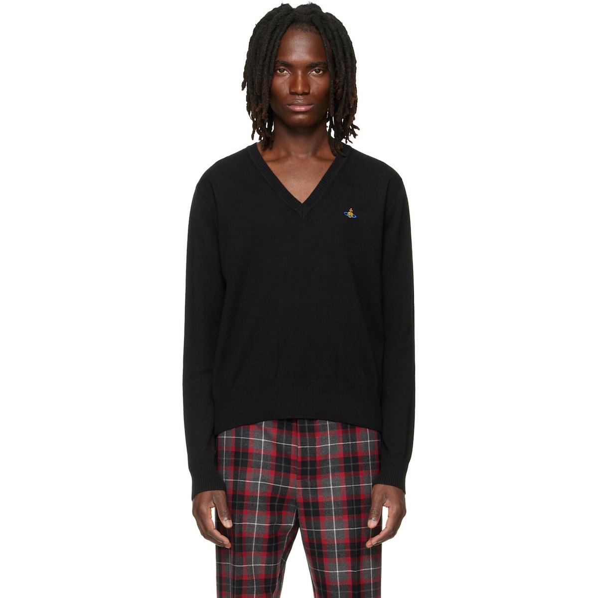 Vivienne Westwood Black Mark V-Neck Sweater Vivienne Westwood