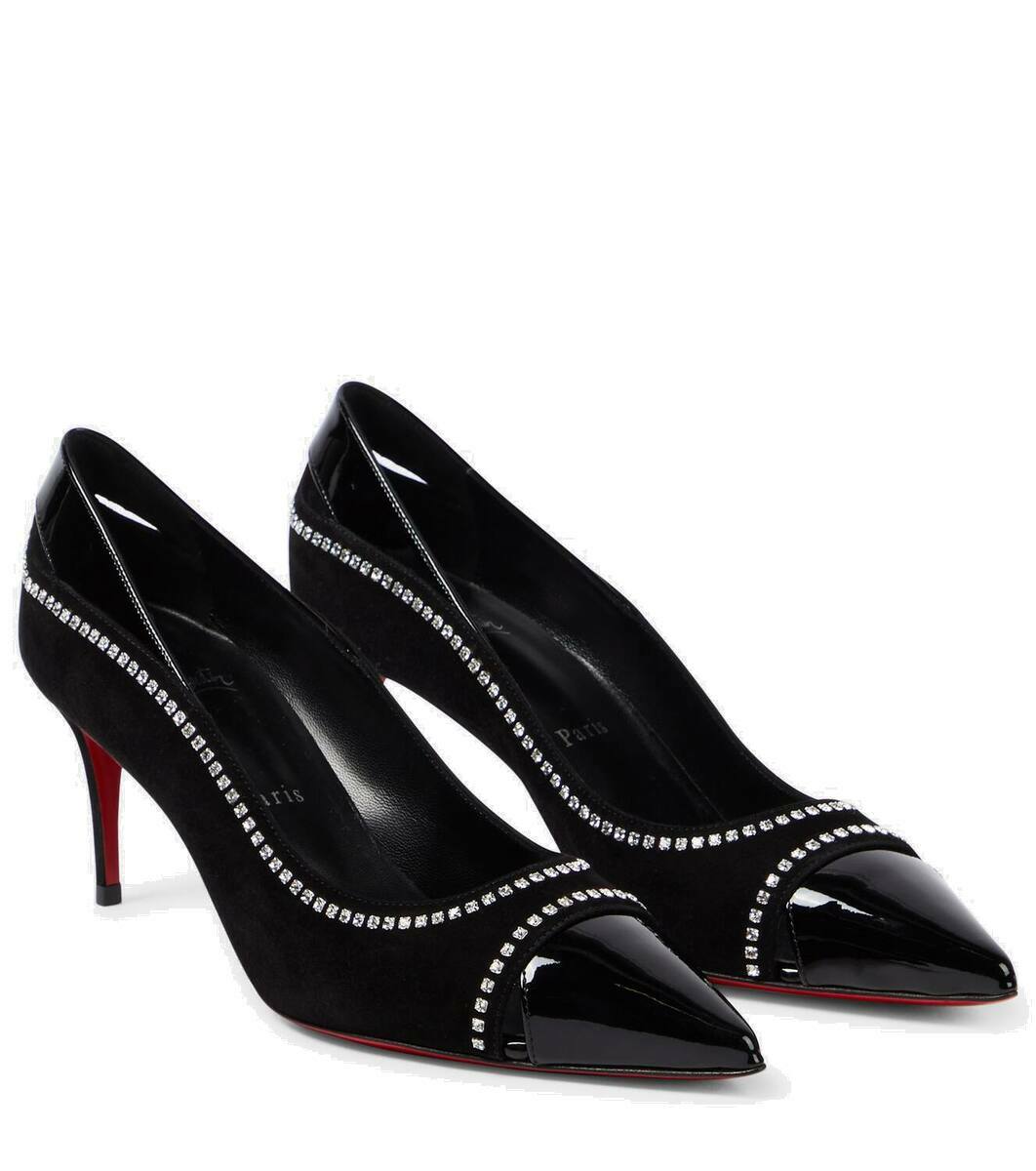 すぐ届く♪Christian Louboutin*Duvette Spikes 85mmレザー黒 Duvette Spikes 85 leather pumps in black - Christian