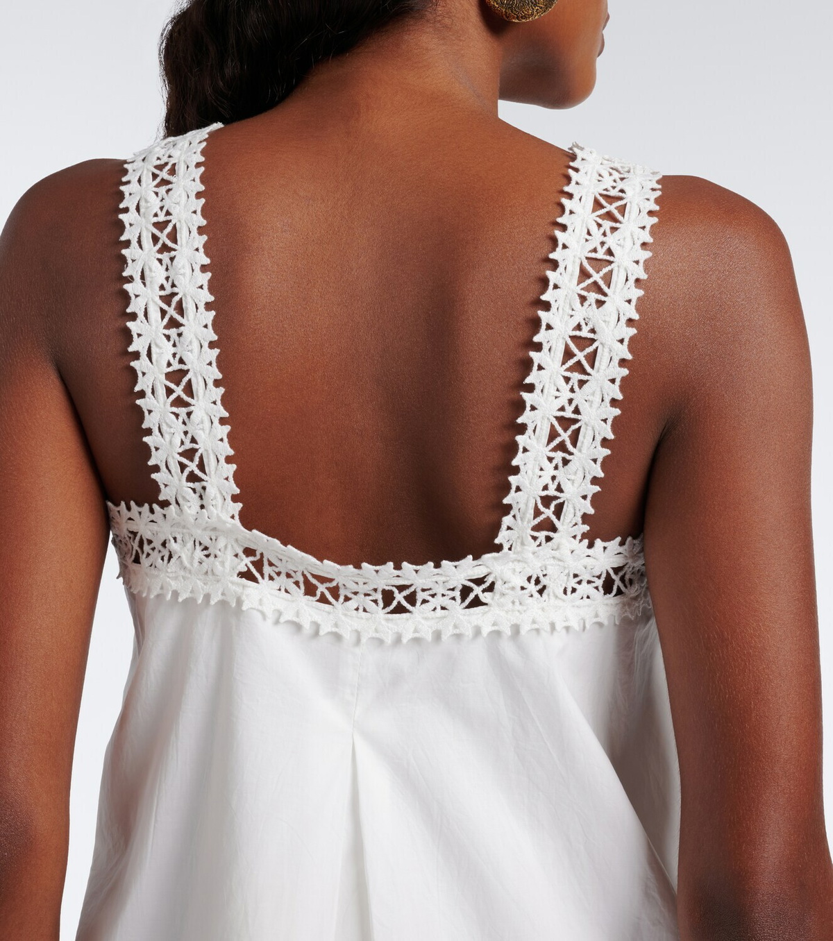 Posse Veda crochet-trimmed cotton minidress