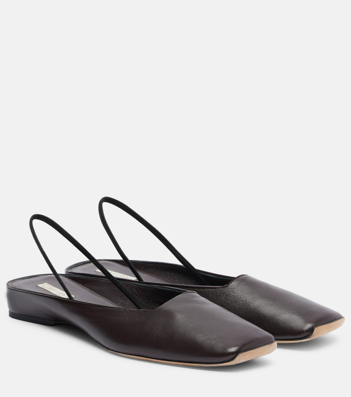Calvin Klein Collection Kate leather slingback flats