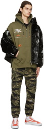 AAPE by A Bathing Ape Black Down Quilted Nylon Jacket
