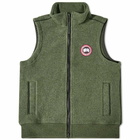 Canada Goose Men's Mersey Fleece Vest in Dark Sage