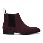 PS by Paul Smith Burgundy Suede Gerald Chelsea Boots